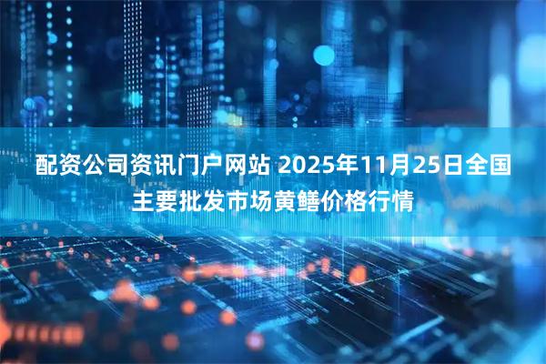 配资公司资讯门户网站 2025年11月25日全国主要批发市场黄鳝价格行情